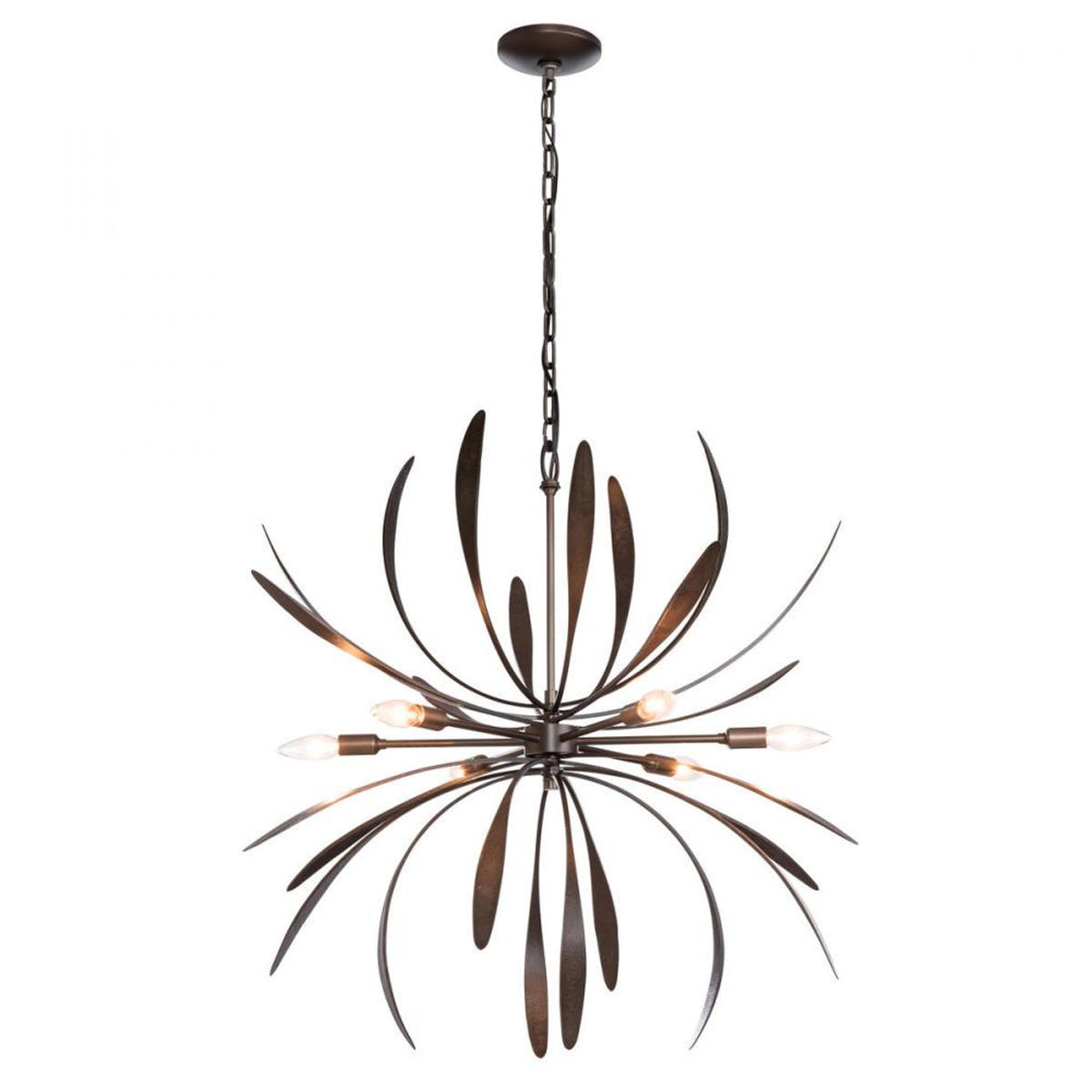 Dahlia Chandelier, 6-Light, Natural Iron, 32.7"W (104350-SKT-20 4RY5MV)