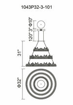 Juliette 3 Tier LED Chandelier