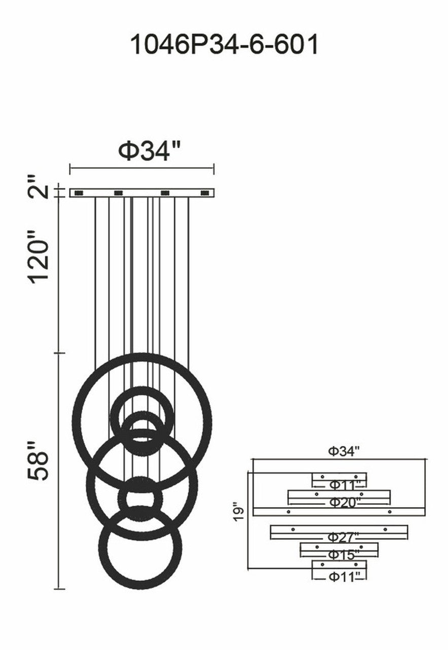 Juliette 3 Tier LED Chandelier
