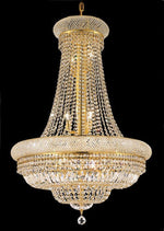 14 Light crystal chandelier gold plated