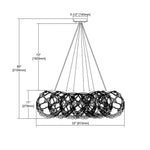 Elk Home - 10710/7SR - Coastal Inlet - 7 Light Chandelier in Transitional Style with Coastal/Beach and Modern Farmhouse inspirations - 11 Inches tall and 32 inches wide