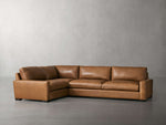Remington Leather Two-Piece Sectional in Saratoga Chocolate