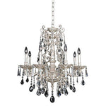Marcello Silver Eight-Light Chandelier with Firenze Clear Crystal