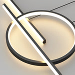 Long Strip Circles Three Step Dimming Stepless Dimmable LED Chandelier