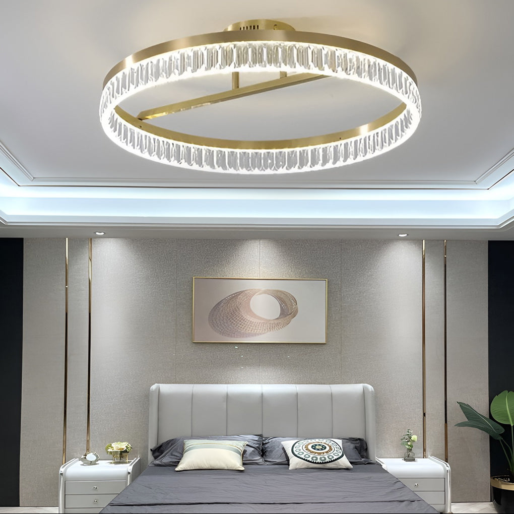 Minimalist Round LED 60W Gold Modern Ceiling Lamp Flush Mount Lighting