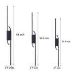 Minimalist Long Strip Aluminum LED Black Nordic Wall Lights Indoor