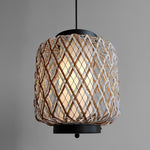 Rattan Waterproof Rustic Modern Outdoor Chandelier Pendants Ceiling Lights