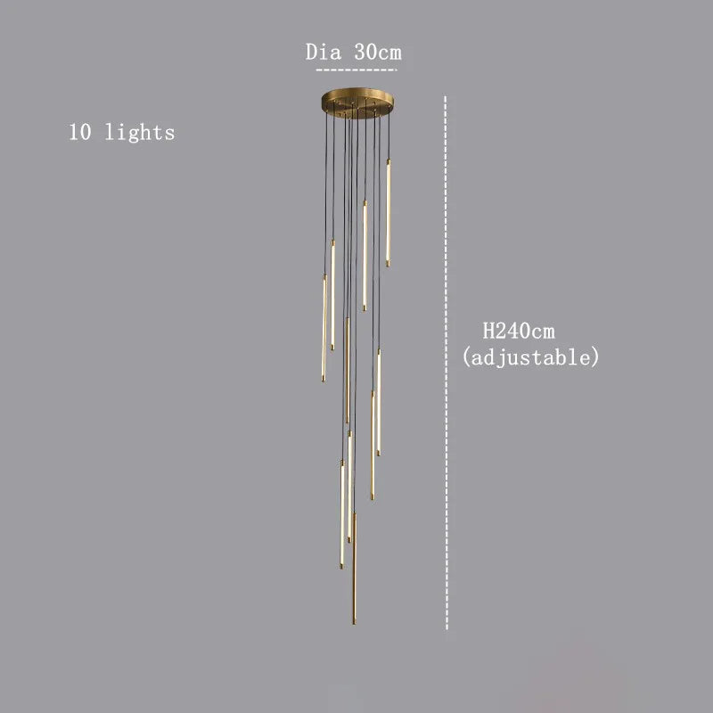 Grande Brass Entryway Pendant Light Fixture