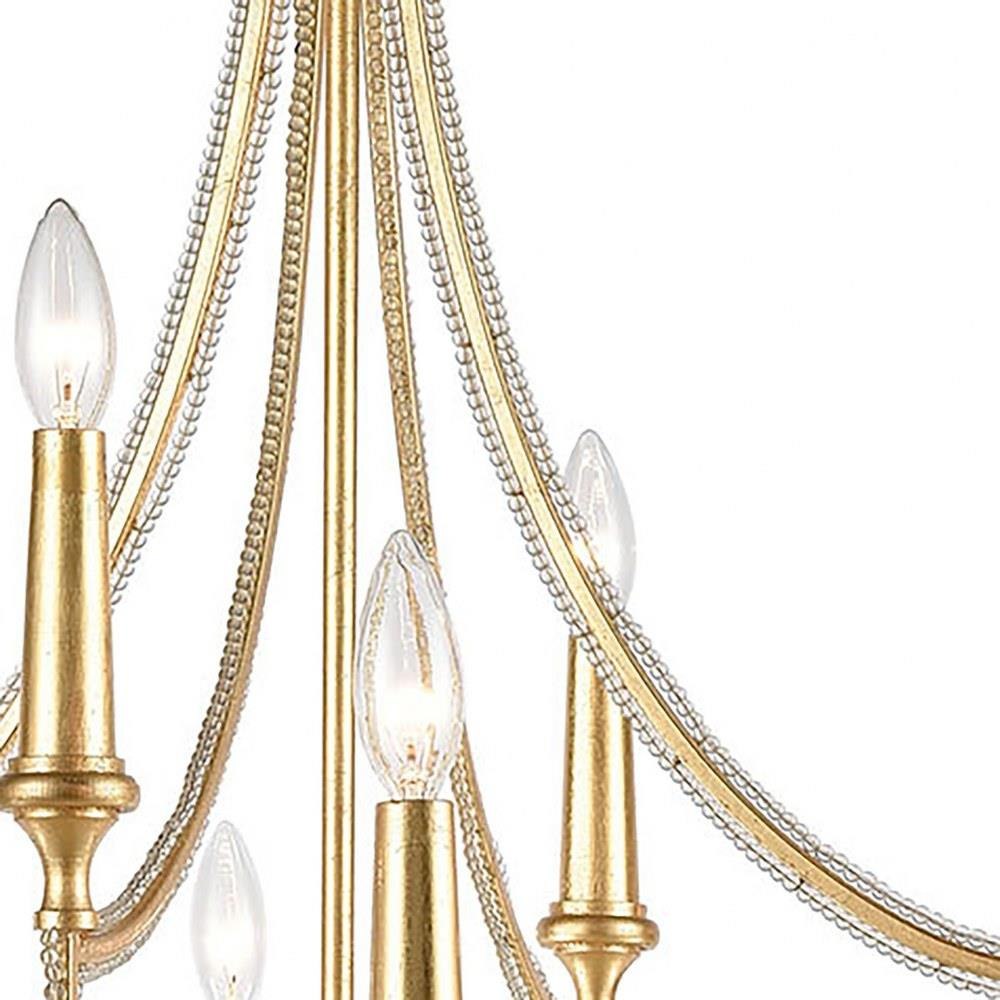 Bailey Street Home - 2499-BEL-3353687 - French Country Traditional Twelve Light Chandelier in ParisianGold Leaf Finish