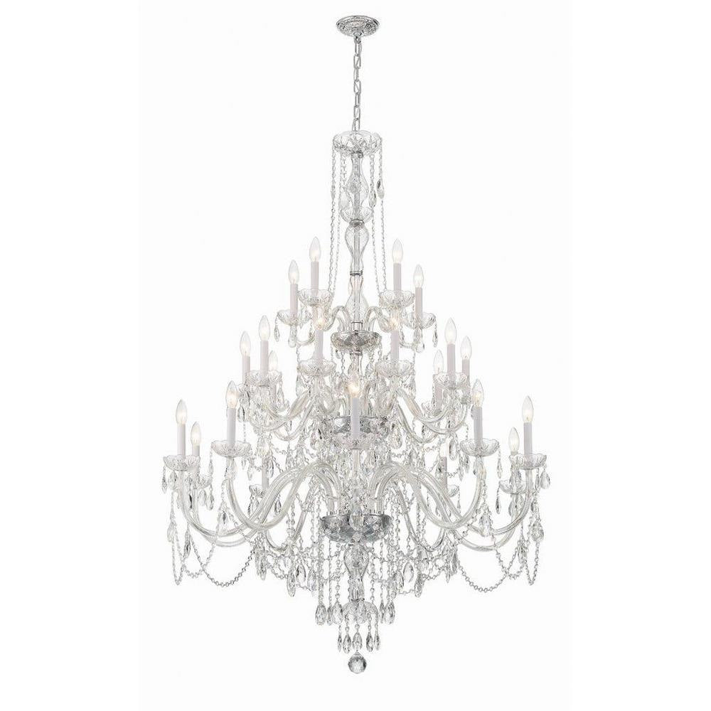 Bailey Street Home - 49-BEL-4955215 - Lindsay Quadrant - 25 Light Chandelier In Traditional Style-61 Inches Tall and 45 Inches Wide