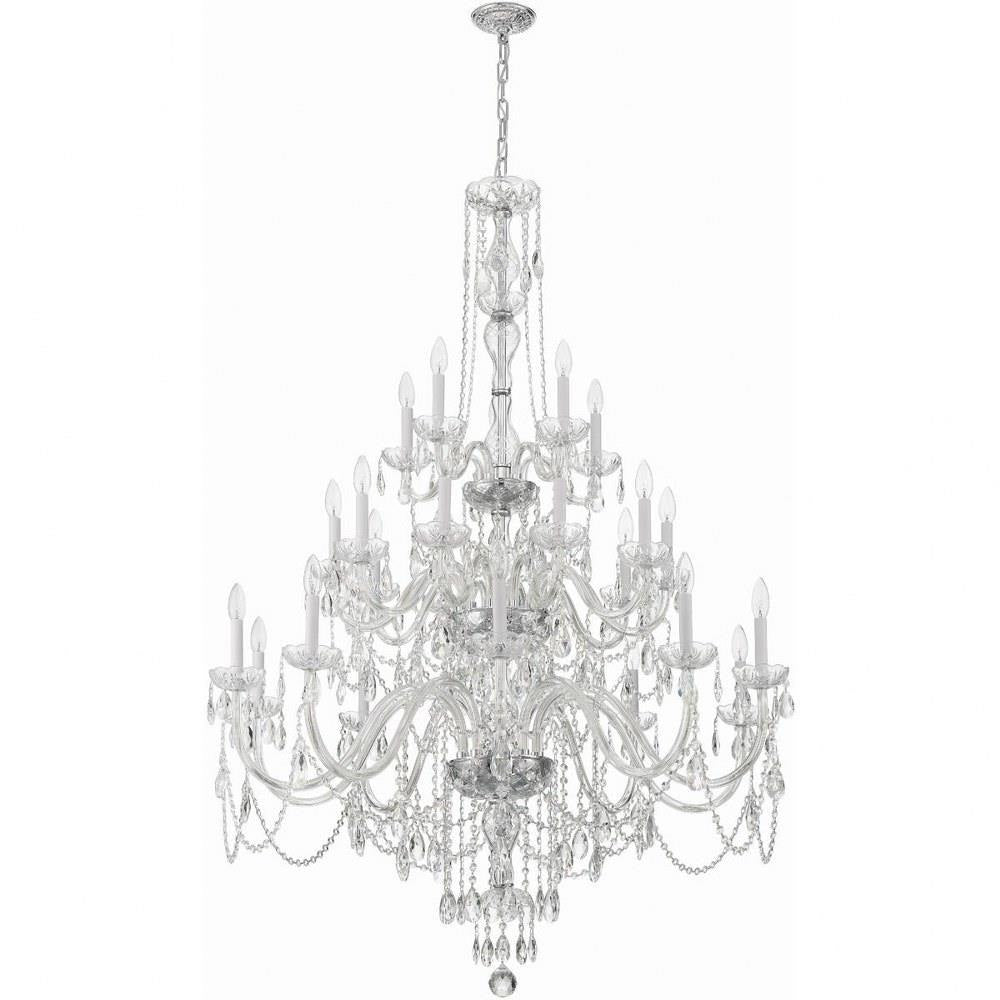 Bailey Street Home - 49-BEL-4955215 - Lindsay Quadrant - 25 Light Chandelier In Traditional Style-61 Inches Tall and 45 Inches Wide