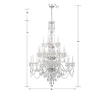 Bailey Street Home - 49-BEL-4955215 - Lindsay Quadrant - 25 Light Chandelier In Traditional Style-61 Inches Tall and 45 Inches Wide