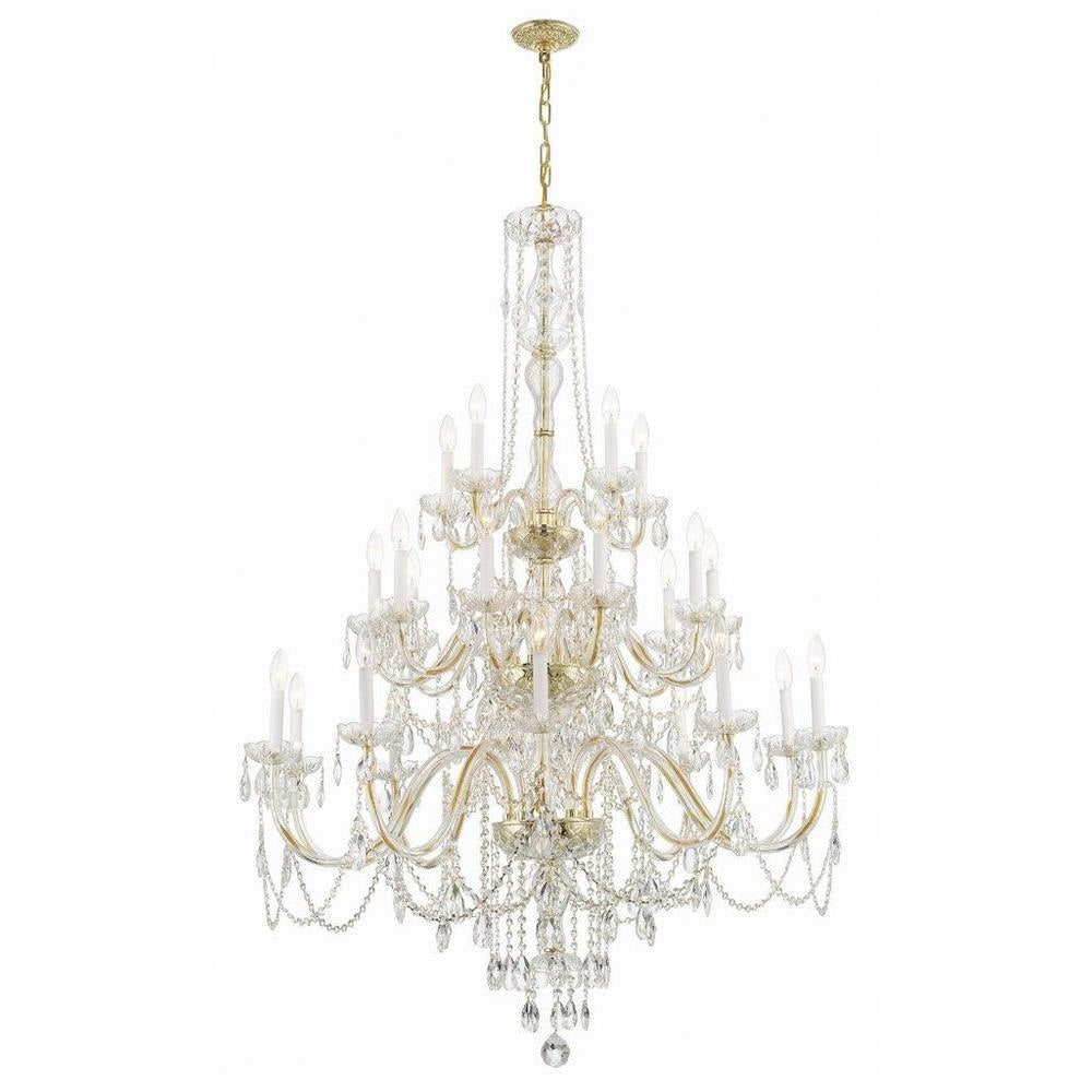 Bailey Street Home - 49-BEL-4955215 - Lindsay Quadrant - 25 Light Chandelier In Traditional Style-61 Inches Tall and 45 Inches Wide