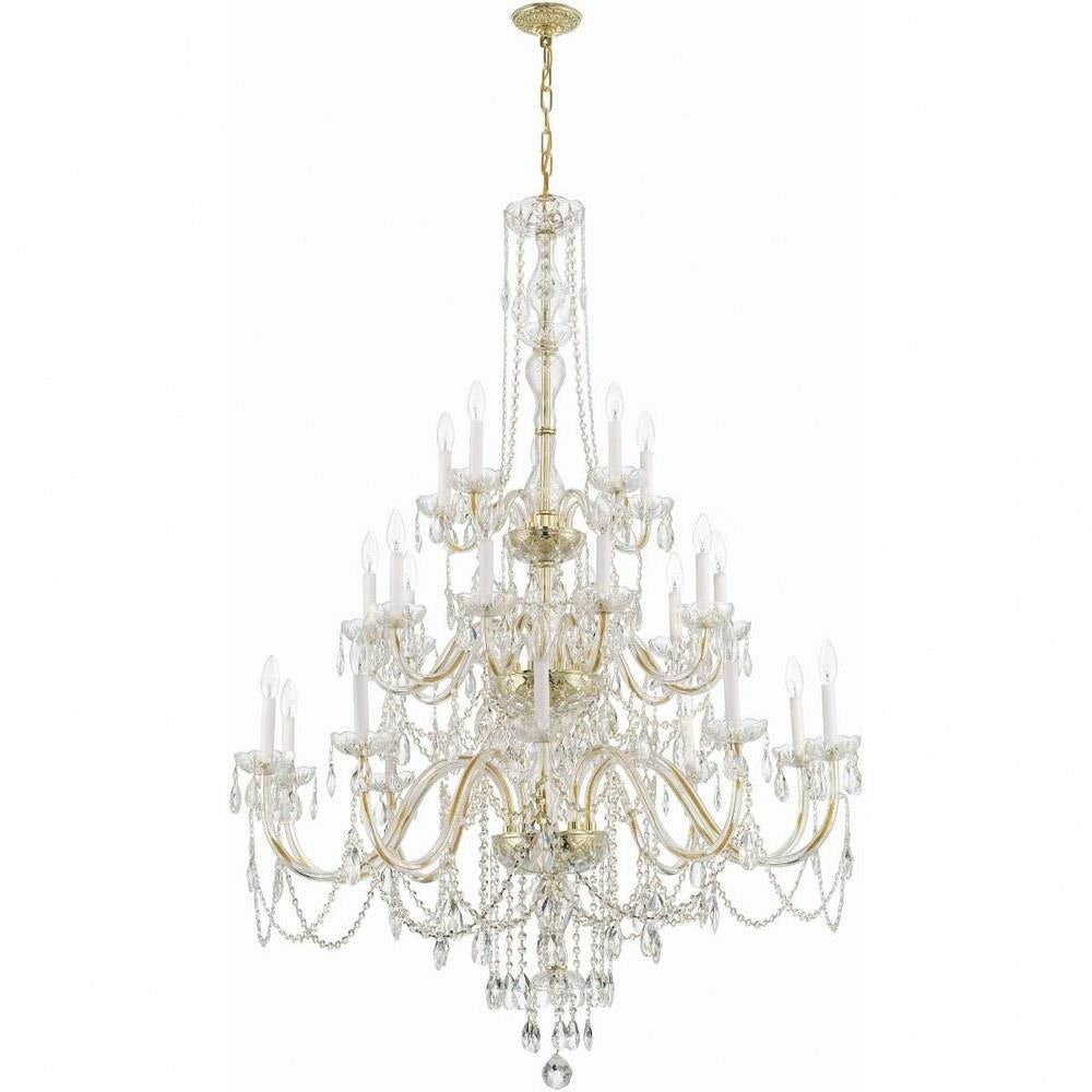 Bailey Street Home - 49-BEL-4955215 - Lindsay Quadrant - 25 Light Chandelier In Traditional Style-61 Inches Tall and 45 Inches Wide