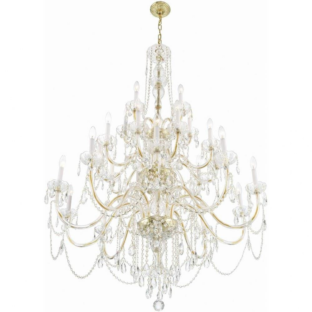 Bailey Street Home - 49-BEL-4955215 - Lindsay Quadrant - 25 Light Chandelier In Traditional Style-61 Inches Tall and 45 Inches Wide