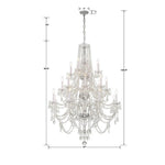 Bailey Street Home - 49-BEL-4955216 - Lindsay Quadrant - 20 Light Chandelier In Traditional Style-52.5 Inches Tall and 37 Inches Wide