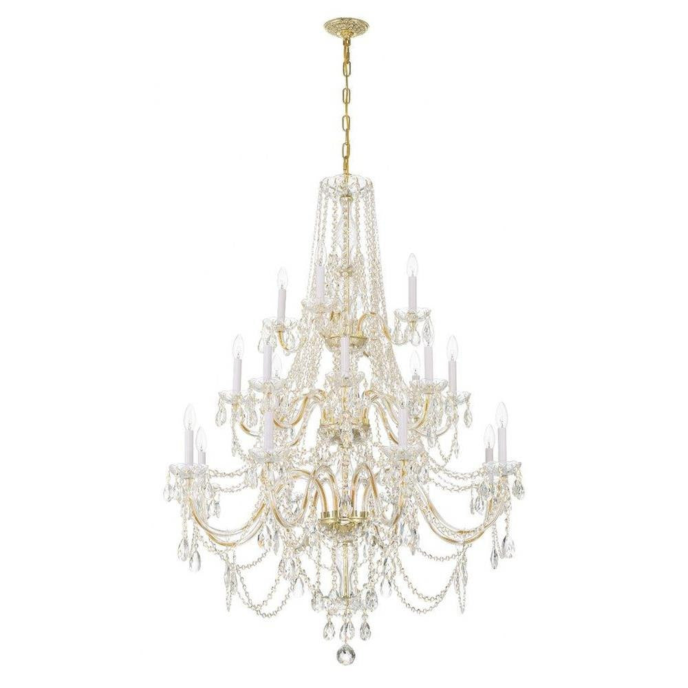 Bailey Street Home - 49-BEL-4955216 - Lindsay Quadrant - 20 Light Chandelier In Traditional Style-52.5 Inches Tall and 37 Inches Wide