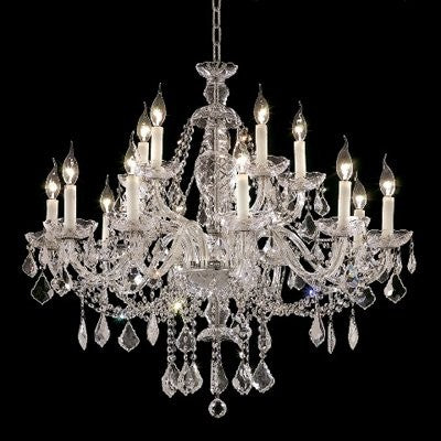 Polished chrome 12 Light Bohemiancrystal Chandelier