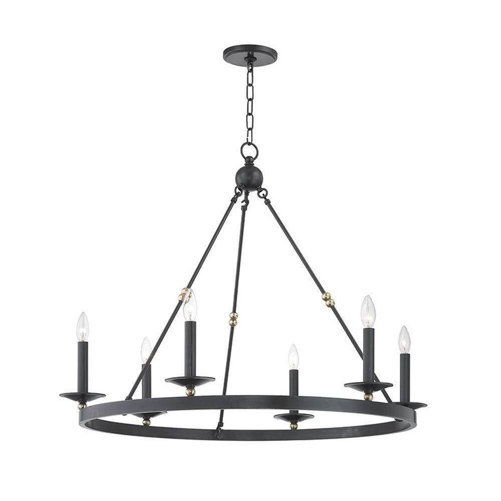 Bailey Street Home - 116-BEL-2972609 - Contemporary Six Light Chandelier