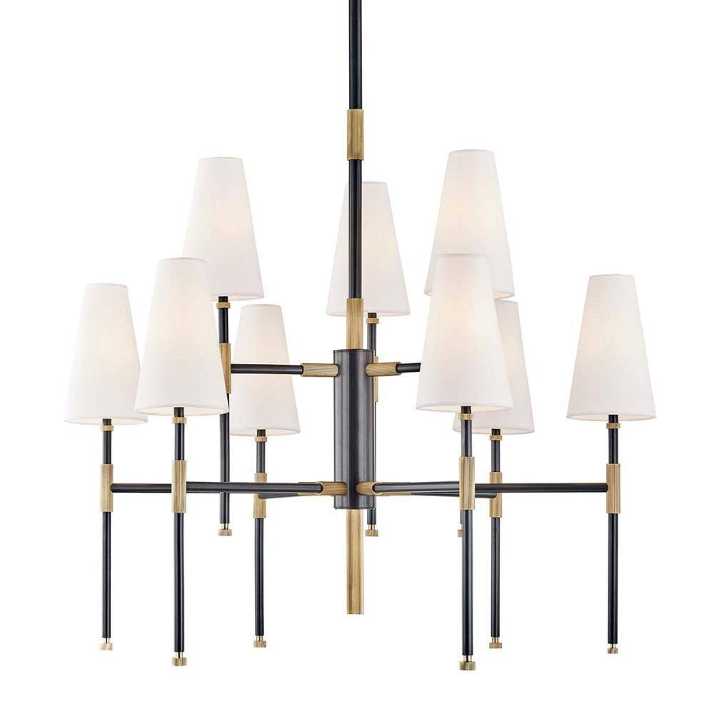 Bailey Street Home - 116-BEL-3365947 - Templegate Close Nine Light Two-Tier Chandelier - 34 Inches Wide by 36 Inches High