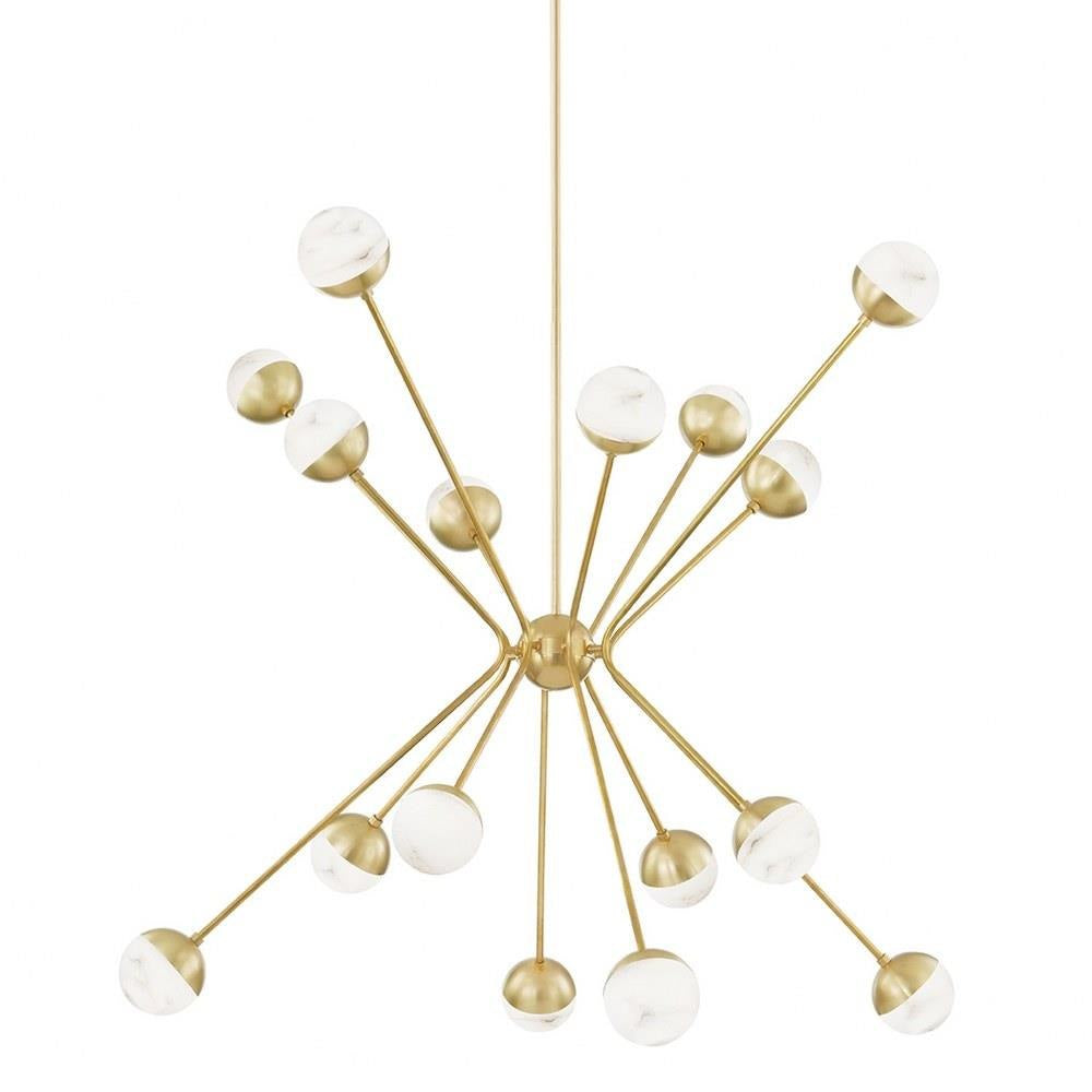 Bailey Street Home - 116-BEL-4535921 - Modern Contemporary Sixteen Light Chandelier in Aged Brass Finish