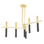 Bailey Street Home - 116-BEL-4569092 - Contemporary Six Light Chandelier in Aged Old Bronze Finish