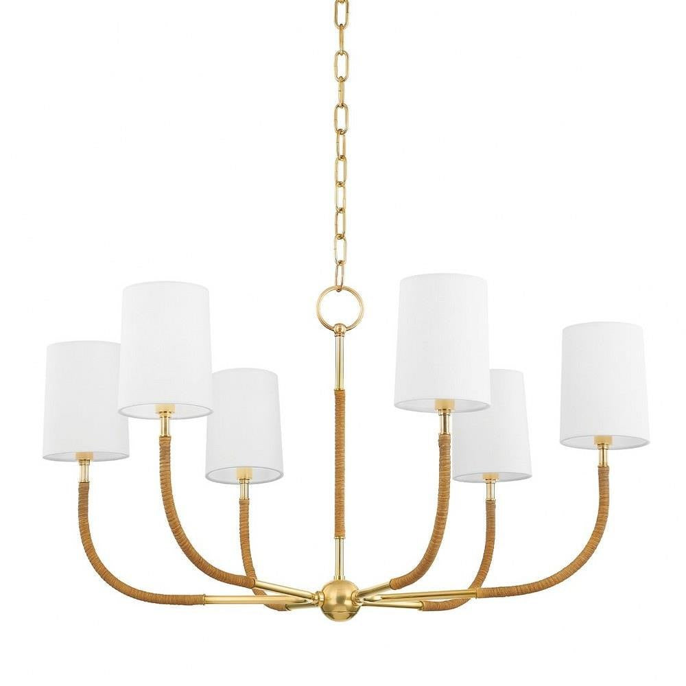 Bailey Street Home - 116-BEL-4885647 - Duckett Fields - 6 Light Chandelier-19 Inches Tall and 34 Inches Wide