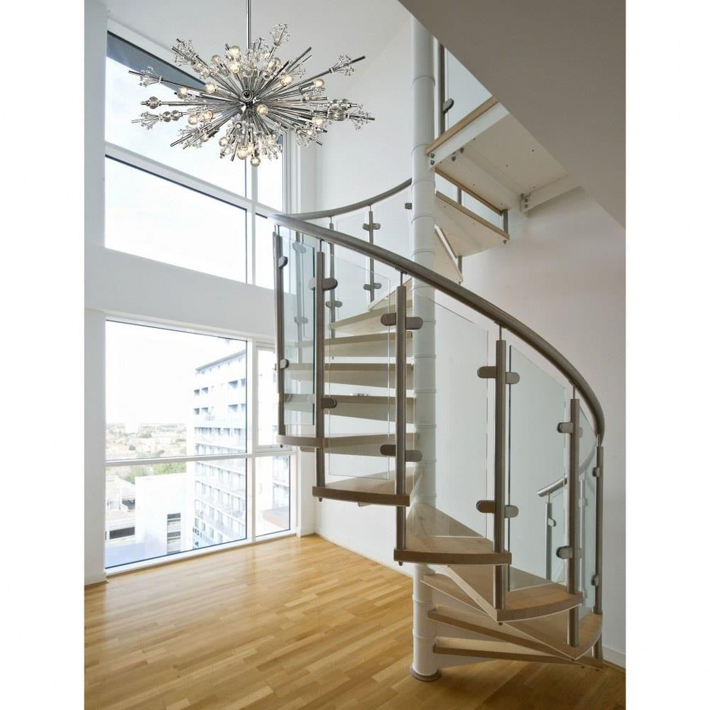 Elk Home - 11752/24 - Starburst - Twenty-4 Light Chandelier in Modern Style with Luxe and Mid-Century Modern inspirations - 19 Inches tall and 36 inches wide