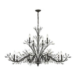 Elk Home - 11777/8+4 - Crystal Branches - 12 Light Chandelier in Traditional Style with French Country and Nature/Organic inspirations - 31 Inches tall and 52 inches wide