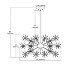 Bailey Street Home - 2499-BEL-2118804 - Modern Contemporary Luxe Fifteen Light Chandelier in Polished Chrome Finish