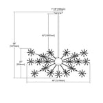 Bailey Street Home - 2499-BEL-2118803 - Modern Contemporary Luxe Twenty Light Chandelier in Polished Chrome Finish