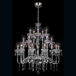 Chrome 20-Light 38.25-Inch Wide Chandelier with Clear Crystal
