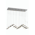 Alpha Chrome 26-Light Chandelier with Elegant Cut Crystal