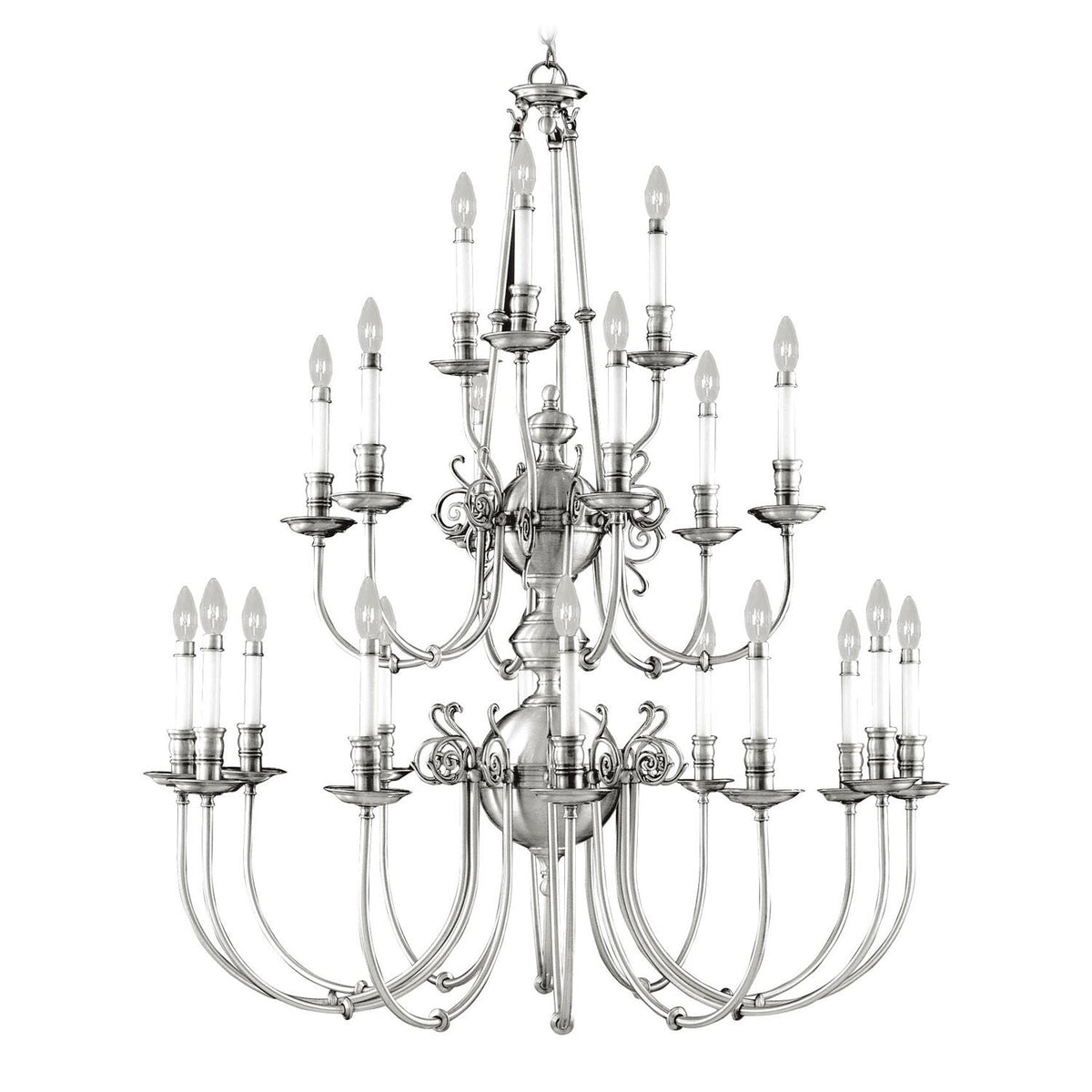 Kensington Twenty-One Light Brushed Nickel Chandelier
