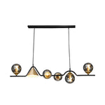 Strip Cone Glass Bubbles LED Iron Electroplating Nordic Chandelier