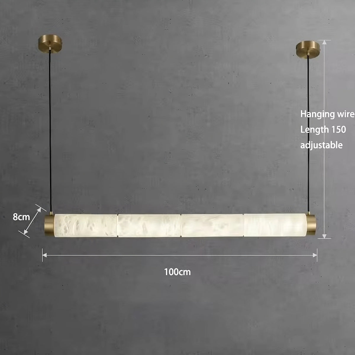 Moonshade Natural Marble Dining Room Light Fixture