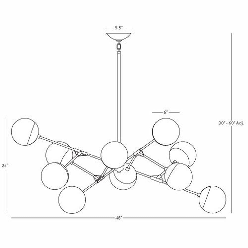 Robert Abbey Lighting - 1215 - Celeste 12-Light Chandelier 50.5 Inches Wide and 25 Inches Tall