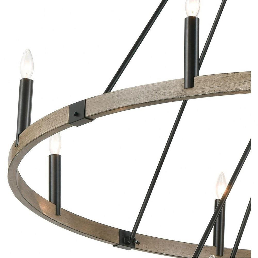 Bailey Street Home - 2499-BEL-4907131 - Ballhill Lane - 16 Light Chandelier In Farmhouse Style-65 Inches Tall and 56 Inches Wide