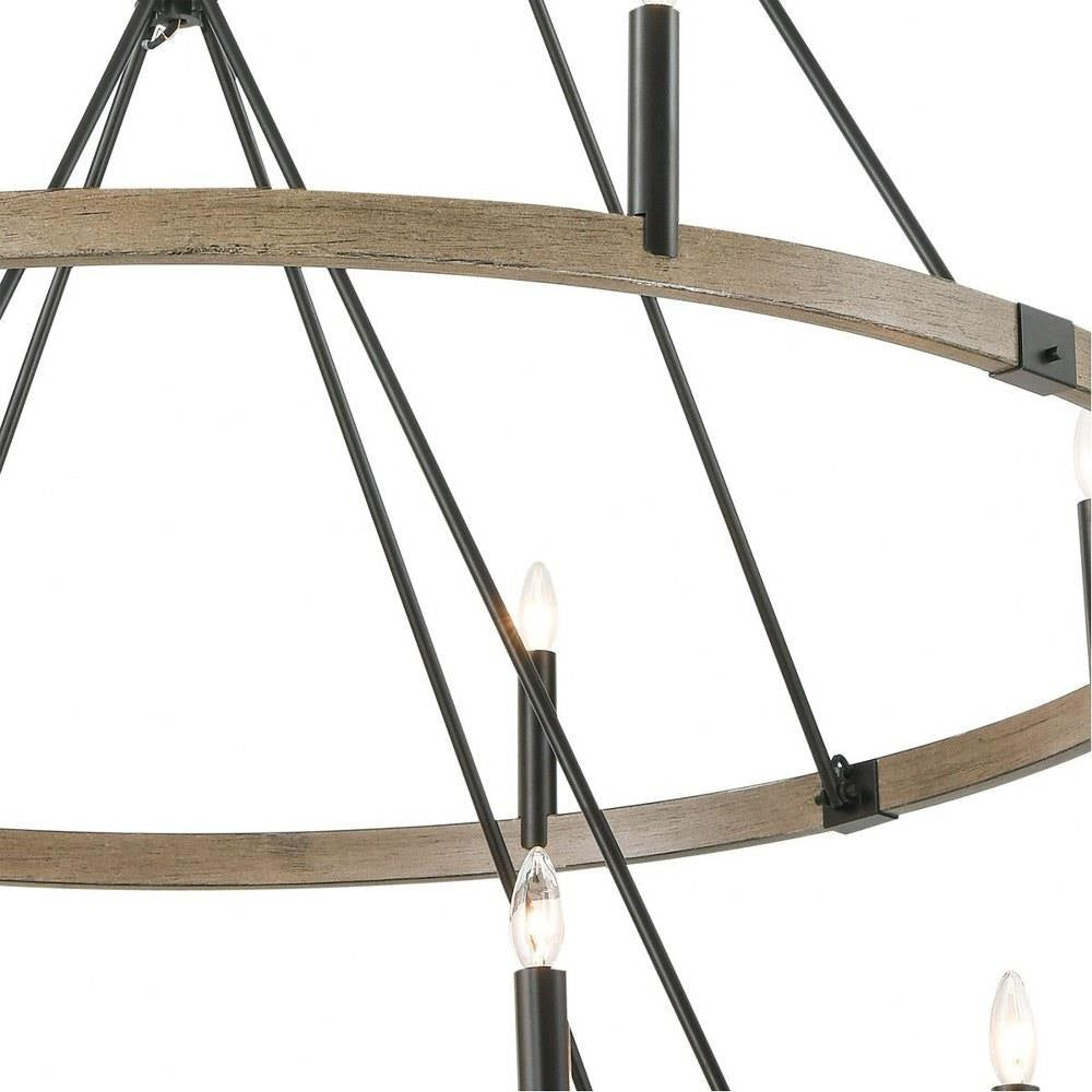 Bailey Street Home - 2499-BEL-4907131 - Ballhill Lane - 16 Light Chandelier In Farmhouse Style-65 Inches Tall and 56 Inches Wide