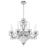 Bagatelle Chandelier, 11-Light, Polished Silver, Clear Heritage Crystal, 26.5"W (1238N-40H 1HWRX0)