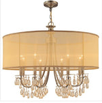 Eight-Light Chandelier with EtruscanSmooth Oyster Crystal