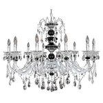 Faure Chrome 10-Light Chandelier with Firenze Clear Crystal