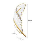 Modern Art Decorative Resin Feather LED Strip Dimmable White Wall Sconces