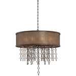 Ajourer French Bronze 10-Light Drum Pendant