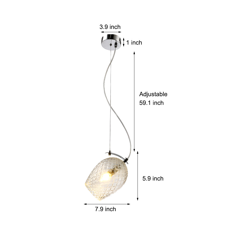 Glass Cup Flower Bud Minimalist Height Adjustable Nordic Pendant Lights