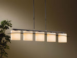 Arc Ellipse Pendant, 5-light, Long Height, Dark Smoke, Opal Glass, 5.25"W (137525-SKT-LONG-07-GG0182 MPH7)