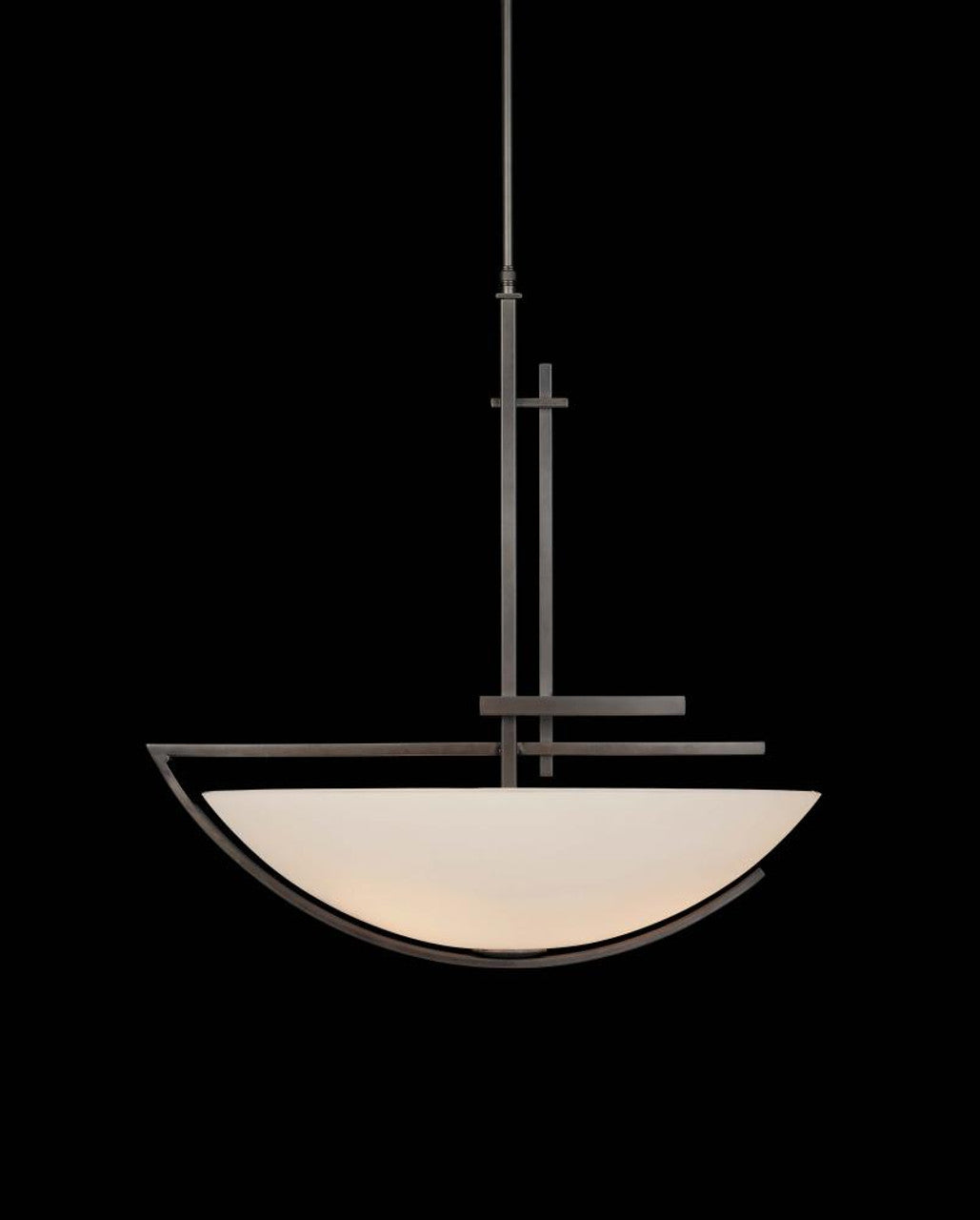 Ondrian Pendant, 3-light, Long Height, Bronze, Sand Glass, 24"W (138552-SKT-LONG-05-SS0032 UUQJ)