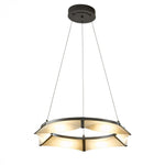 Ondrian Pendant, 3-Light, Standard Height, Soft Gold, Opal Glass, 24"W (138552-SKT-STND-84-GG0032 3WTZYP)