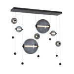 Abacus Pendant, 4-Light, Standard Height, LED, Soft Gold, Abacus Cool Grey Glass, 19.8"W (139052-LED-STND-84-YL0694 5D6W0Y)