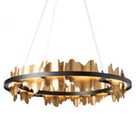 Hildene Chandelier, 1-Light, Standard Height, LED, Black, Sterling, 38"W (139653-LED-STND-10-85 5D9QU2)